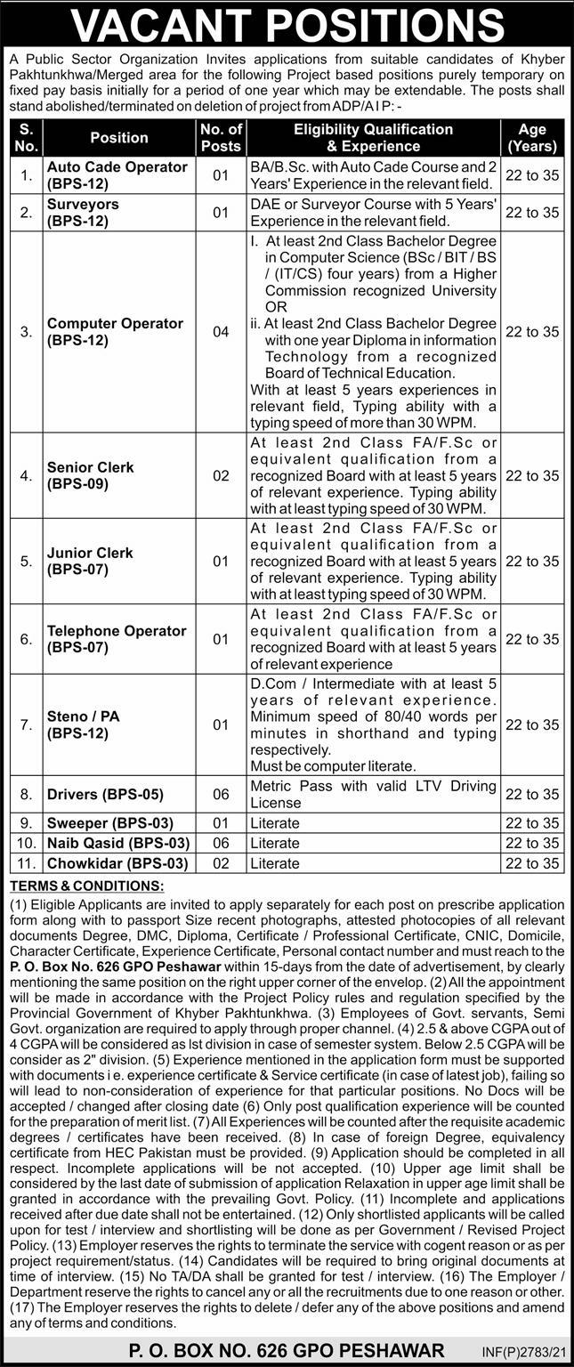 KPK Government New Jobs (Latest Government Jobs In KPK)