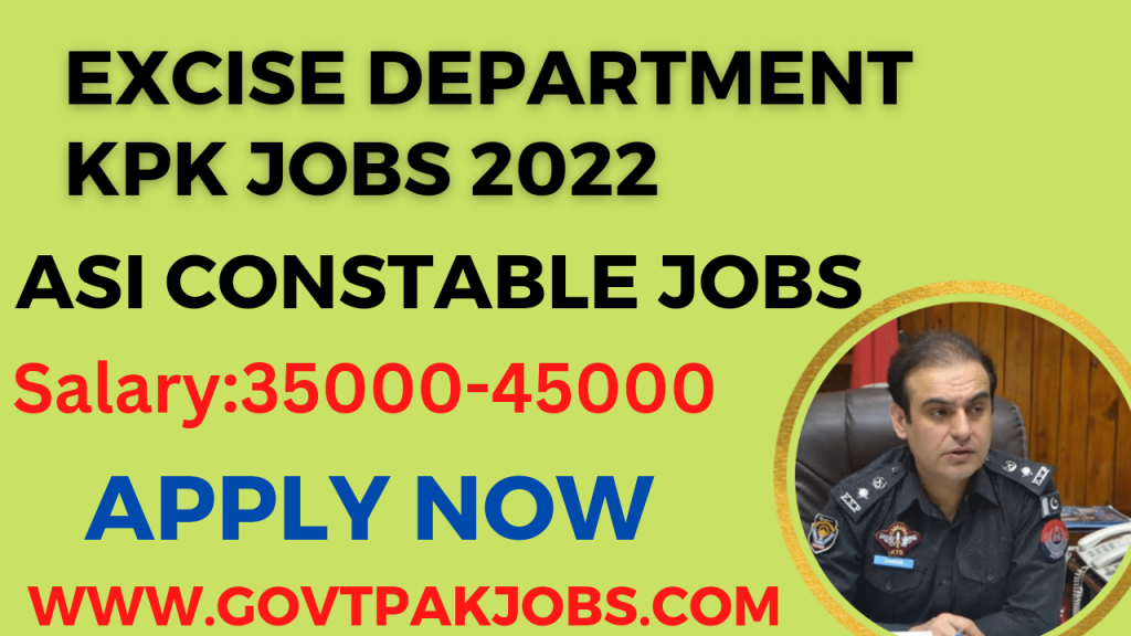 Excise Department KPkK Jobs 2022