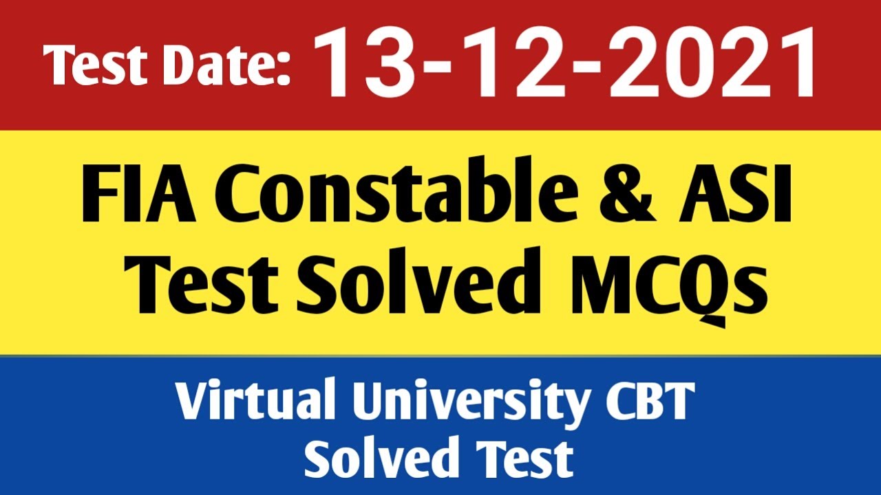|FIA Constable Past Papers| Download FIA Past Papers PDF Form ...