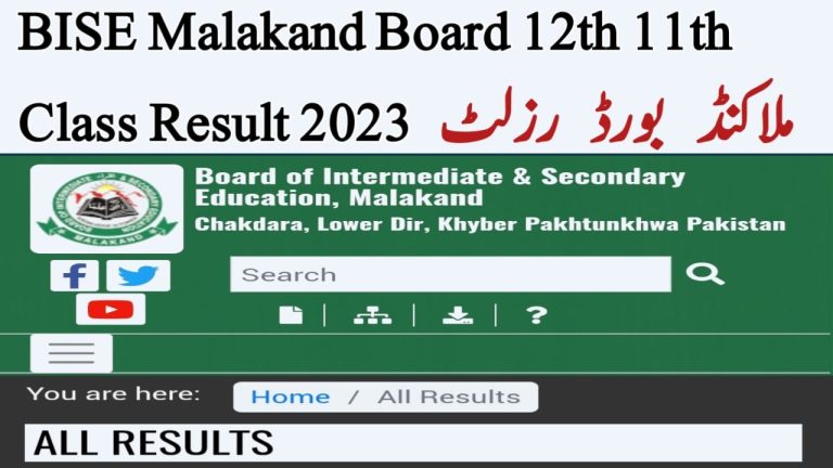 Malakand Board 2nd Year 1st Year Result 2023 – check via www.bisemalakand.edu.pk