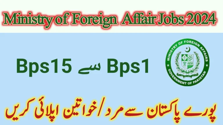 Ministry of Foreign Affairs Jobs 2024 Online Apply njp.gov.pk